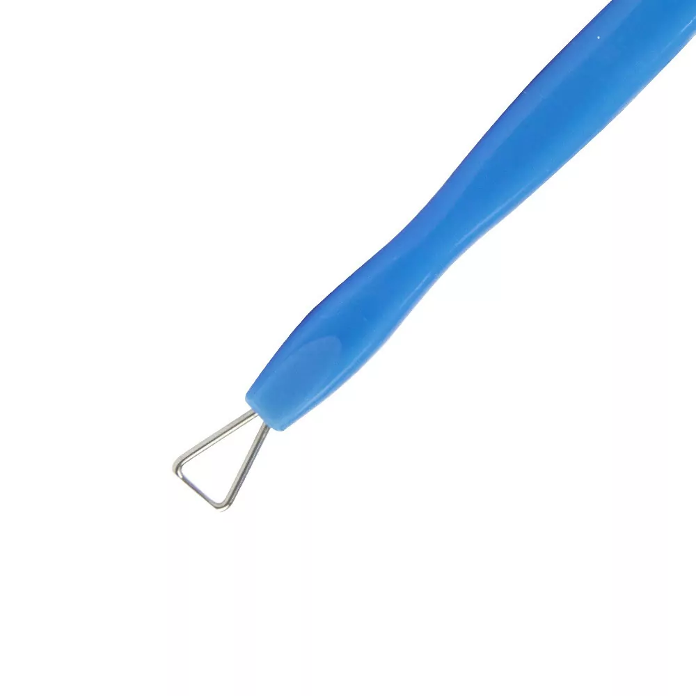 Pomůcka 2v1 k odstranění gel laku a nehtové kůžičky - modrá