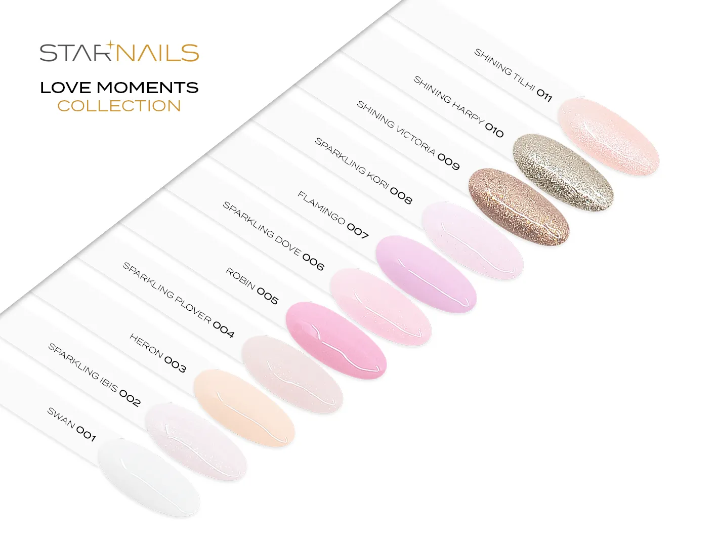UV/LED Gel Polish Love Moments, 5ml - 001, Swan - gel lak