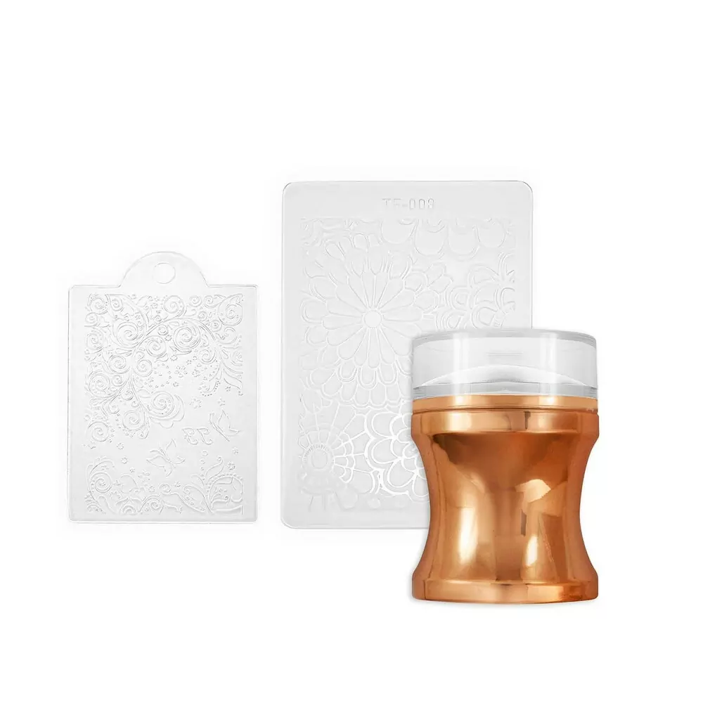 Silikonové razítko na nehty XL - bronz