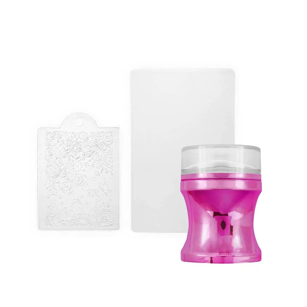 Silikonové razítko na nehty XL - růžová