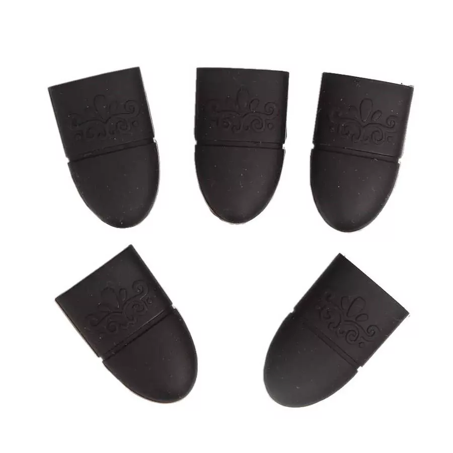 Silikonové náprstky na odstranění gel laku Black