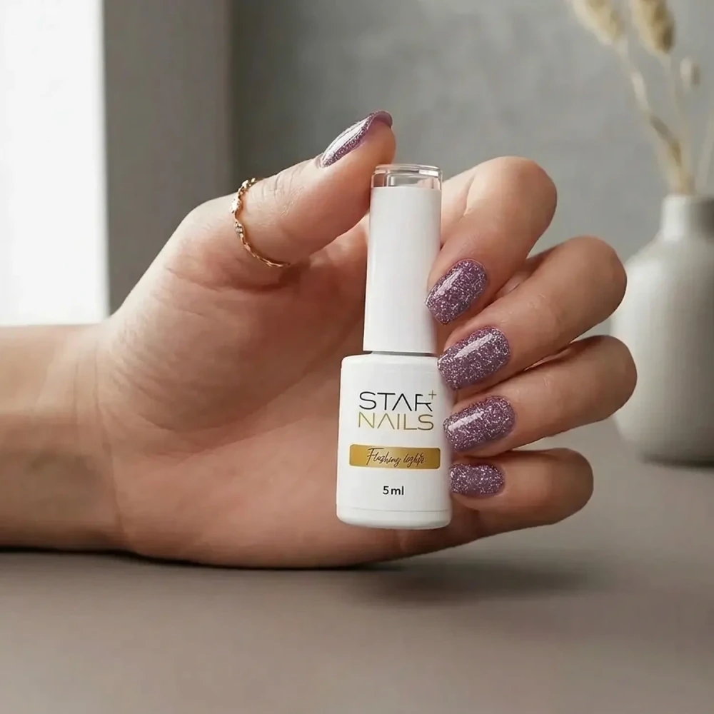 UV/LED Gel Polish Flashing Lights, 5ml - 012, Nocturne - mauve fialový gel lak