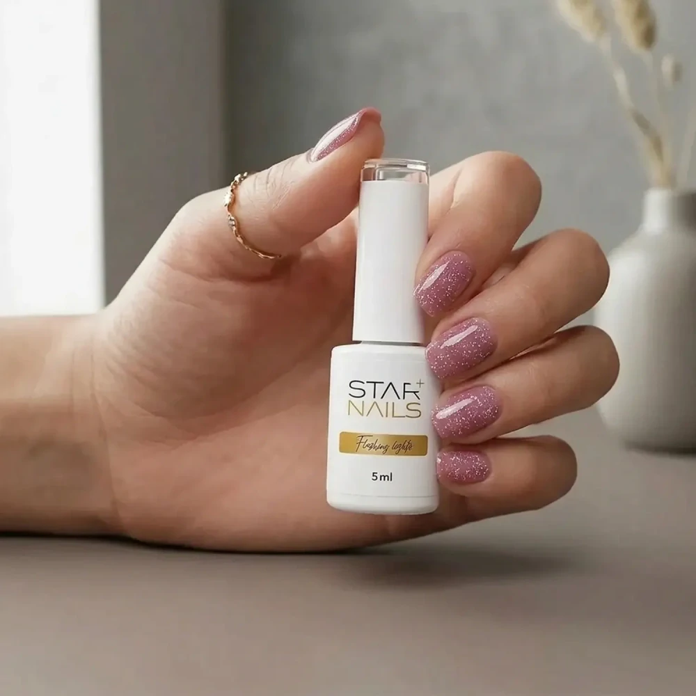 UV/LED Gel Polish Flashing Lights, 5ml - 014, Montrose - vintage růžový gel lak