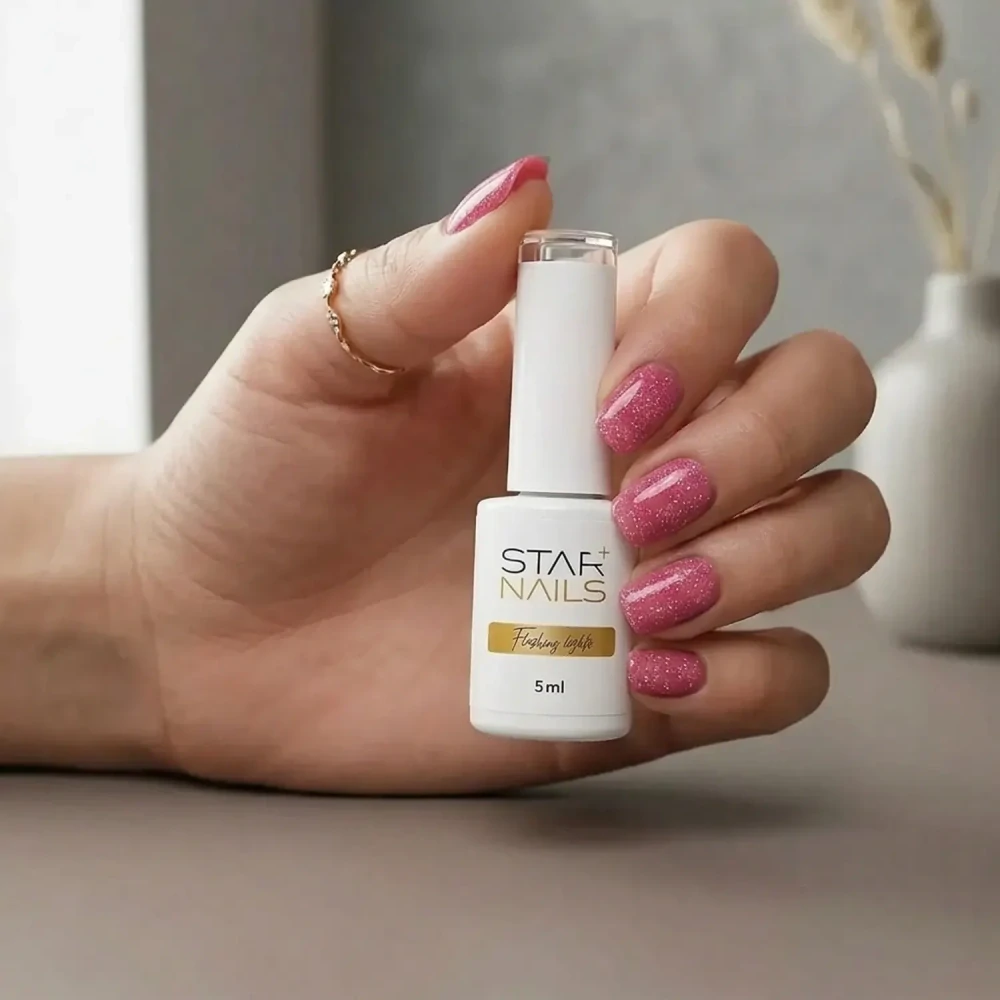 UV/LED Gel Polish Flashing Lights, 5ml - 016, Explosion - korálově růžový gel lak