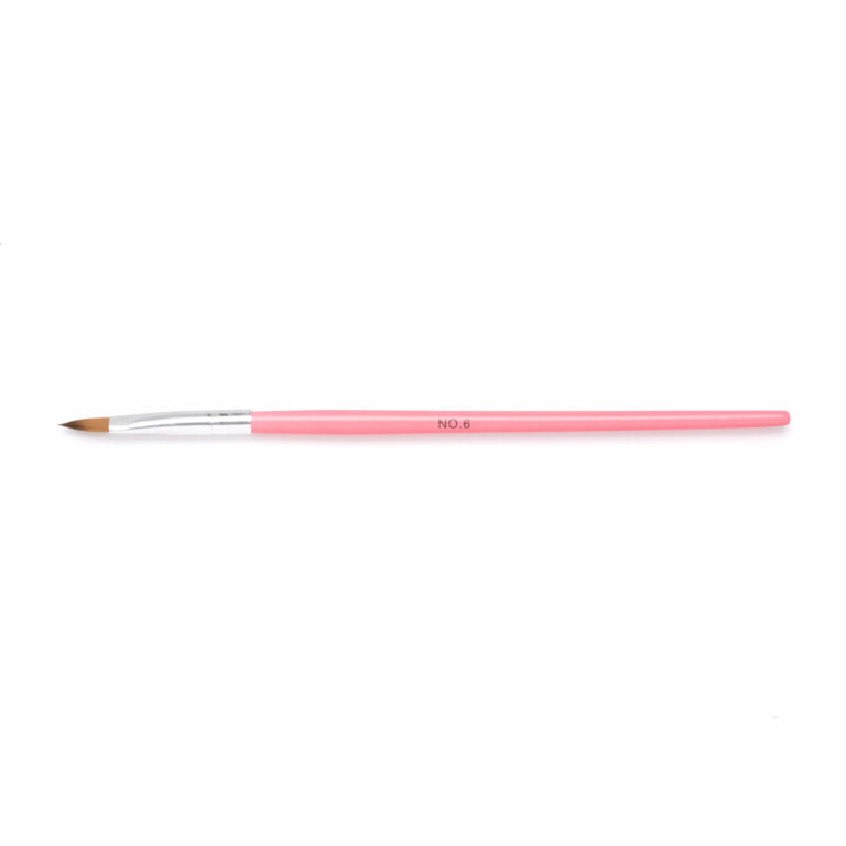 Štětec na akryl Natural Pink, #6 - přírodní vlas