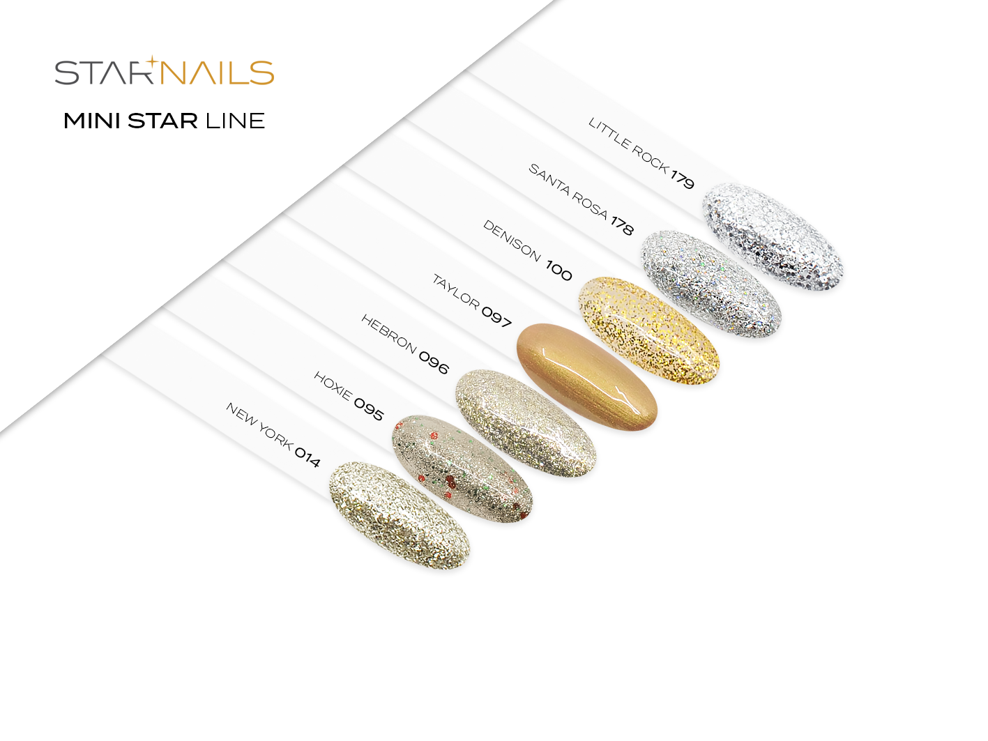 UV/LED Gel Polish Mini Star, 6ml - 100, Denison - gel lak