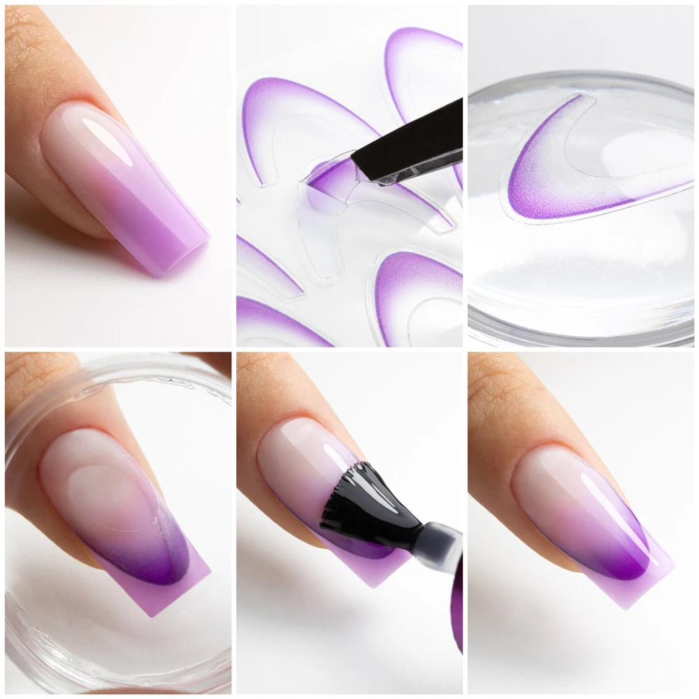 Samolepky na nehty ombré - violet