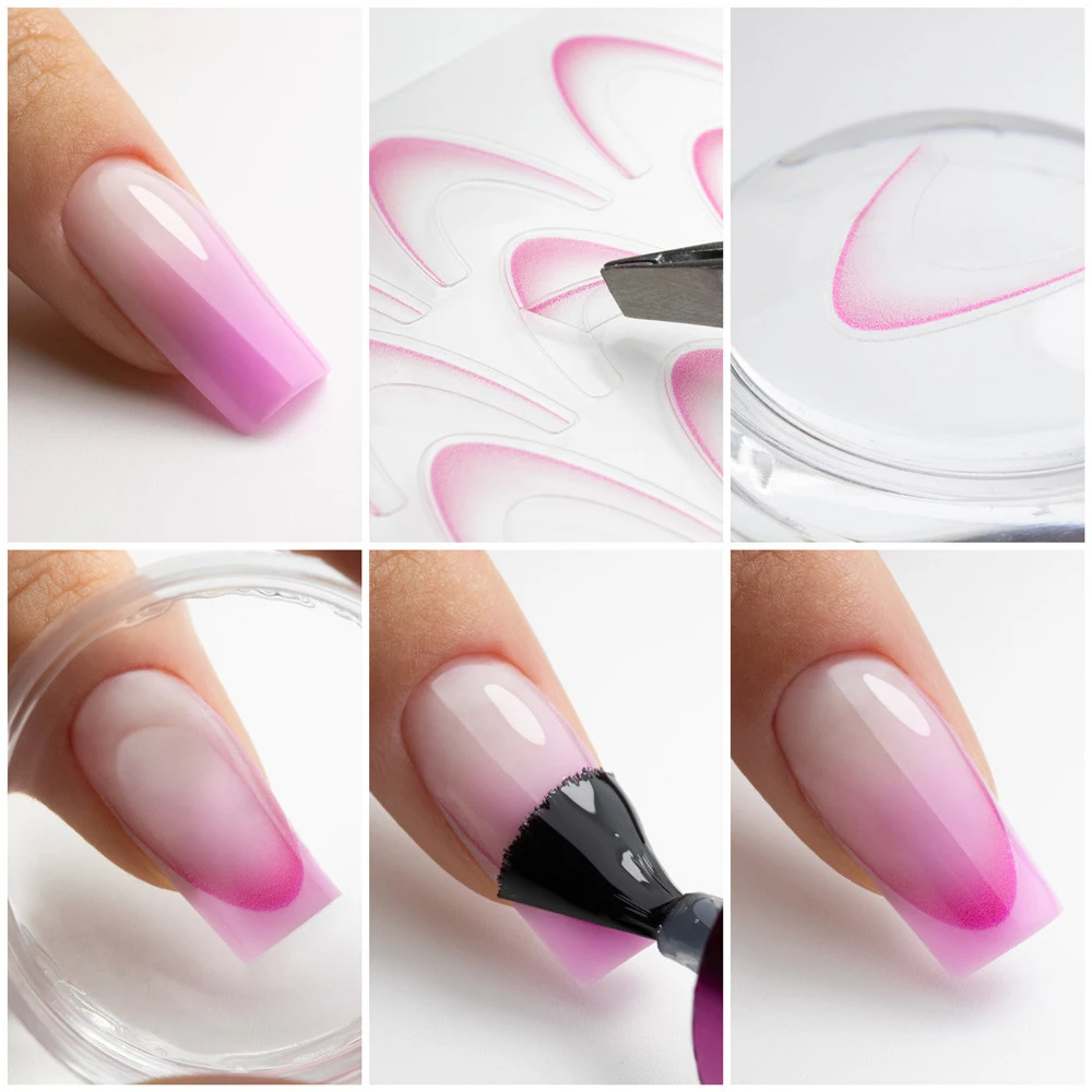 Samolepky na nehty ombré - light pink
