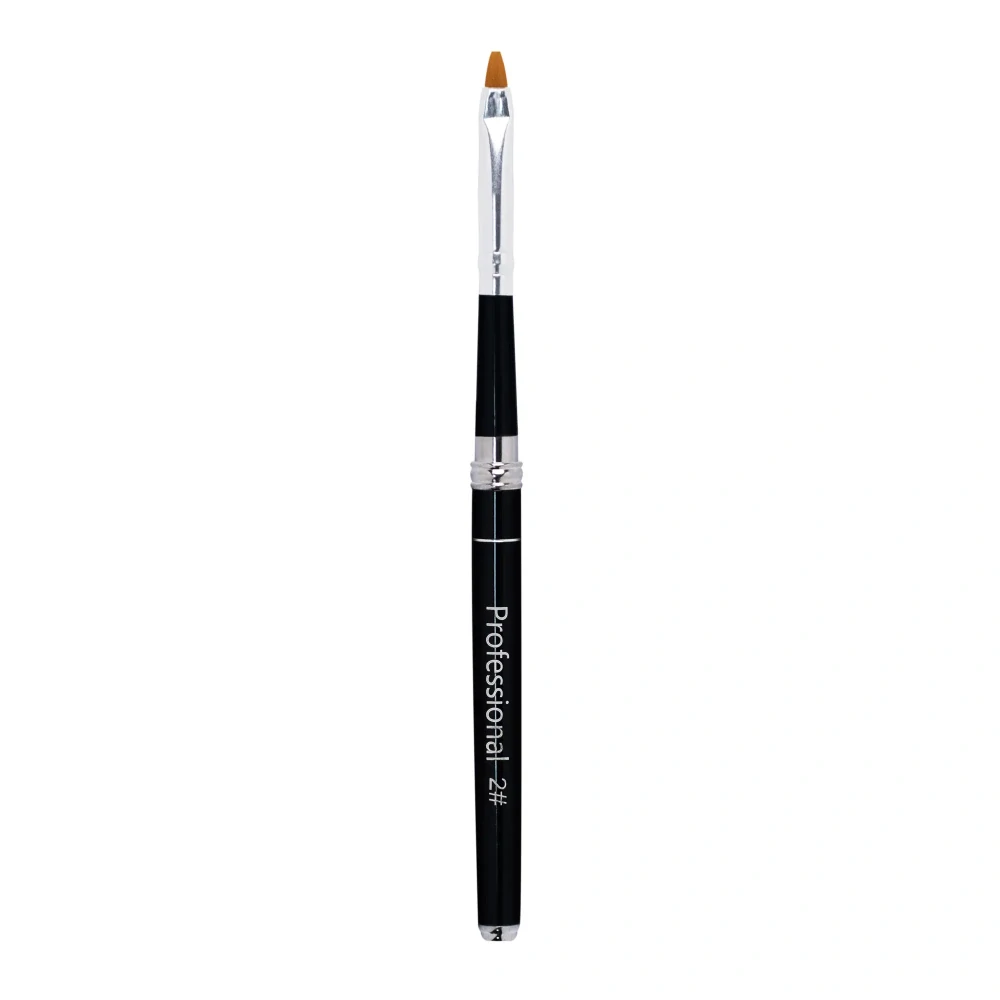 Štětec na UV gel, Black - Flat #2