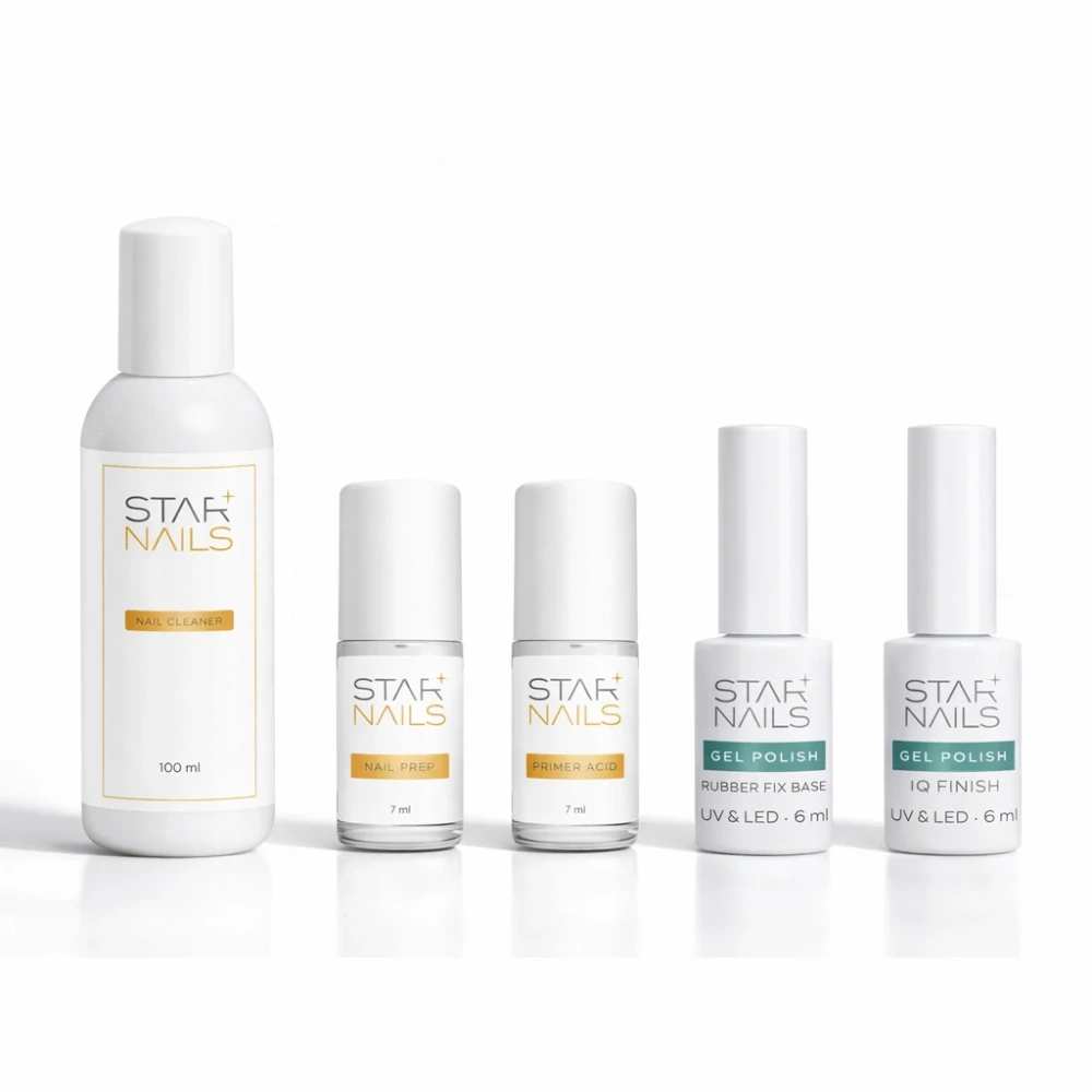 Sada STARNAILS Gel Polish Sensitive Line Starter Set - univerzální základ pro modeláž gel lakem bez lampy pro citlivé nehty