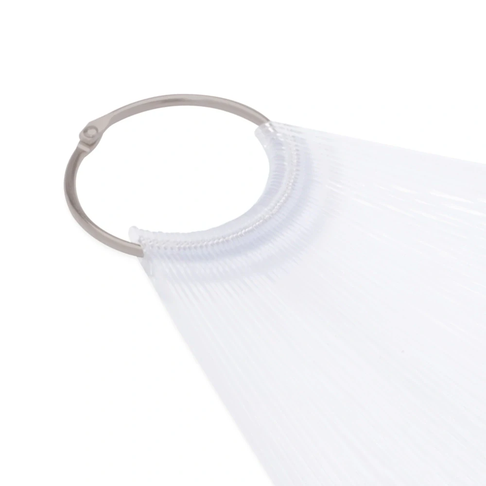 Vzorník na UV gel/ gel lak/ lak, CLEAR - tvar balerina, vějíř
