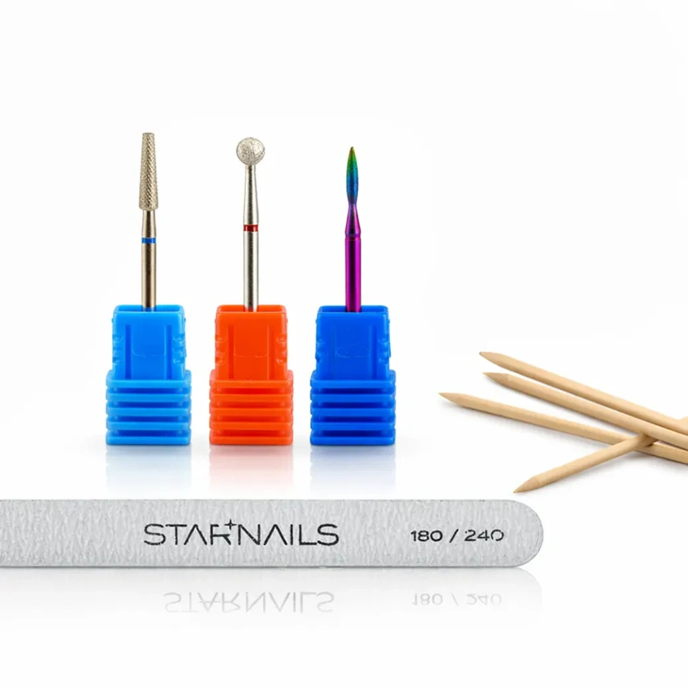 Sada STARNAILS Cuticle & Fine Detail Set - sada fréz pro jemnou manikúru