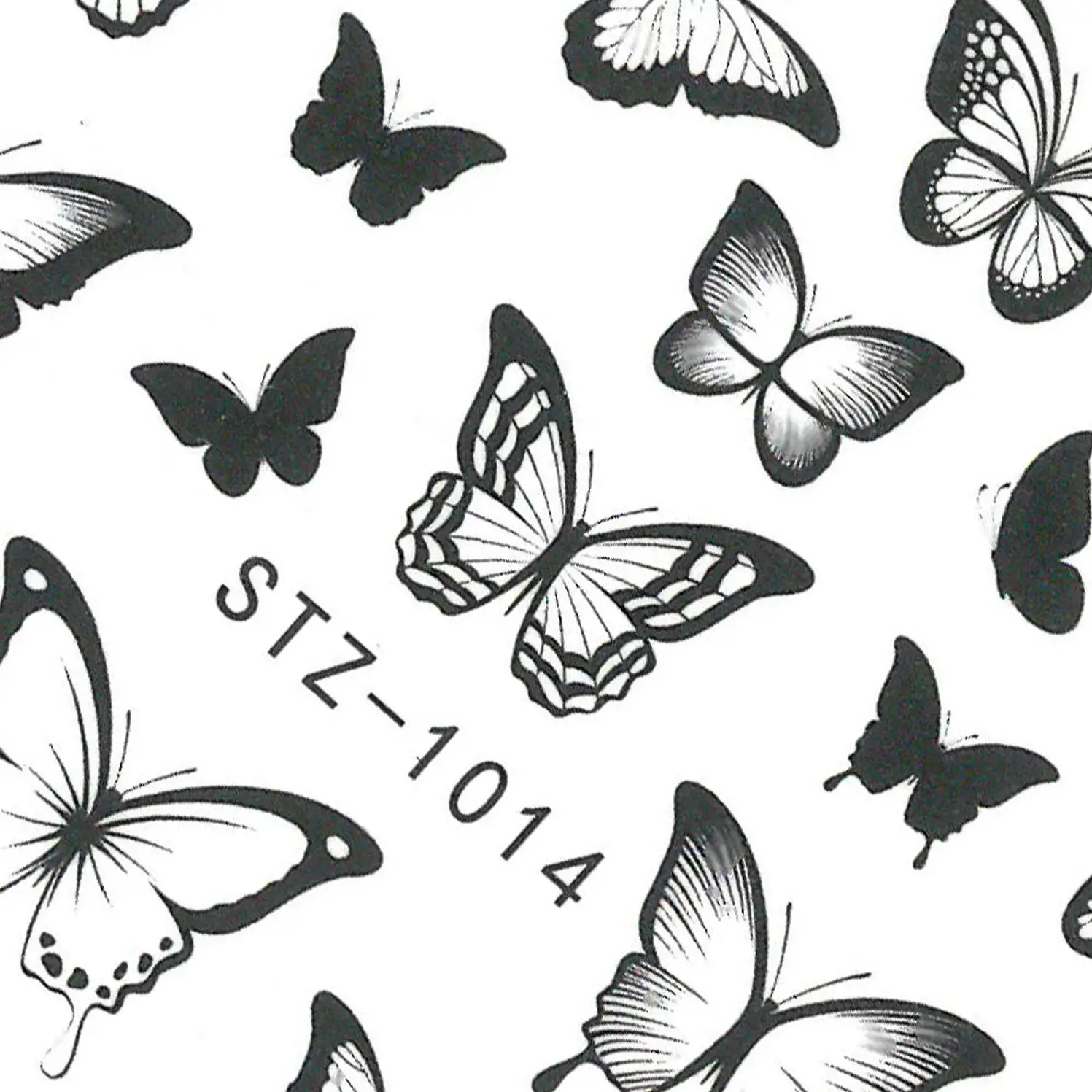 Vodolepky na nehty - Butterflies STZ-1014