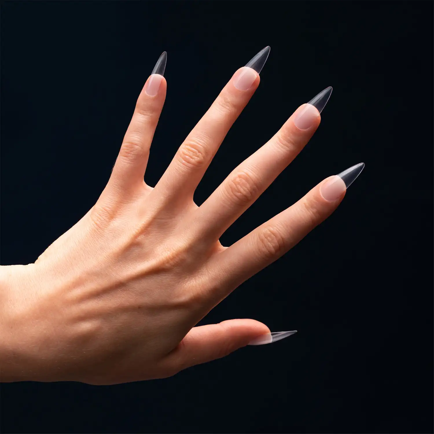Gel Tipy CLEAR A5 - tvar stiletto, 240 ks
