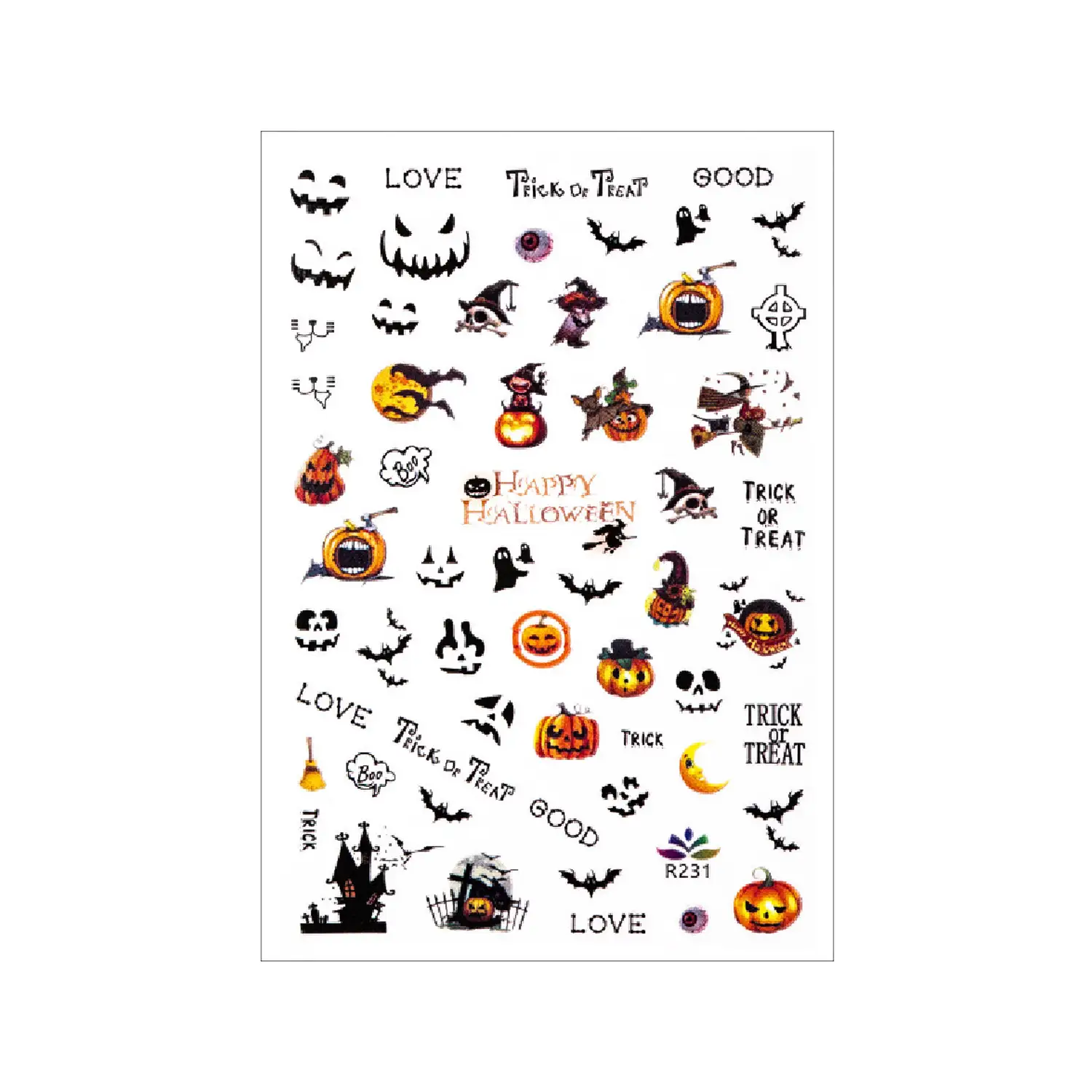 Samolepky na nehty - Happy Halloween R231