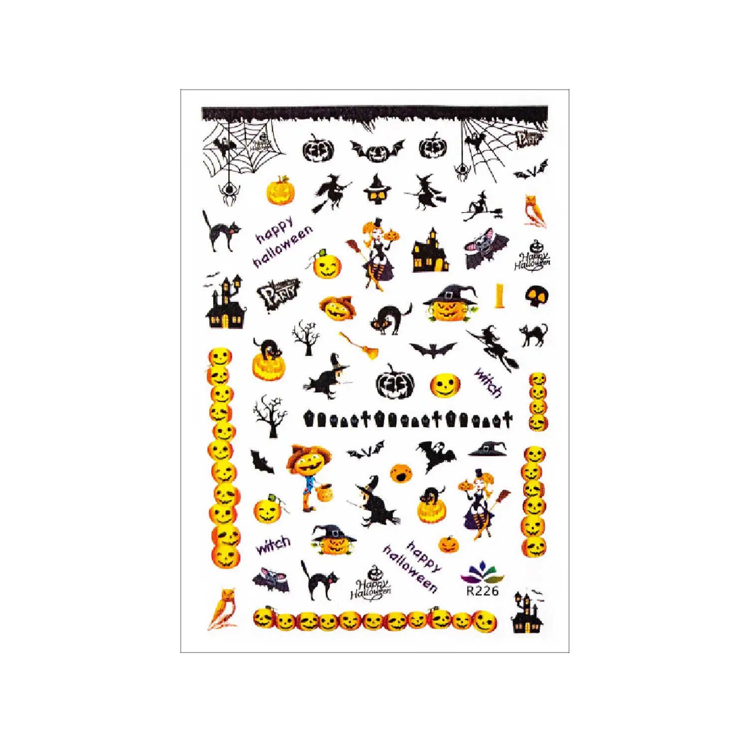 Samolepky na nehty - Happy Halloween R226