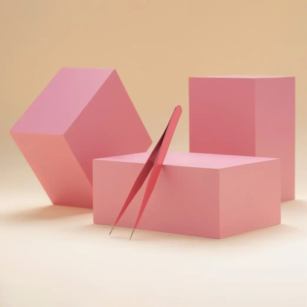 Kosmetická pinzeta nerezová - rovná, Pinky