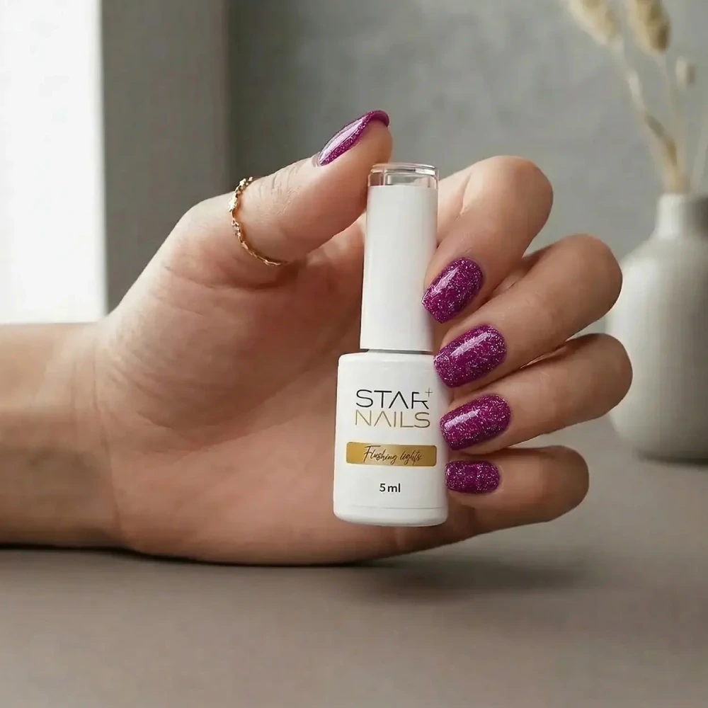 UV/LED Gel Polish Flashing Lights, 5ml - 027, Imperial - fuchsiově růžový gel lak