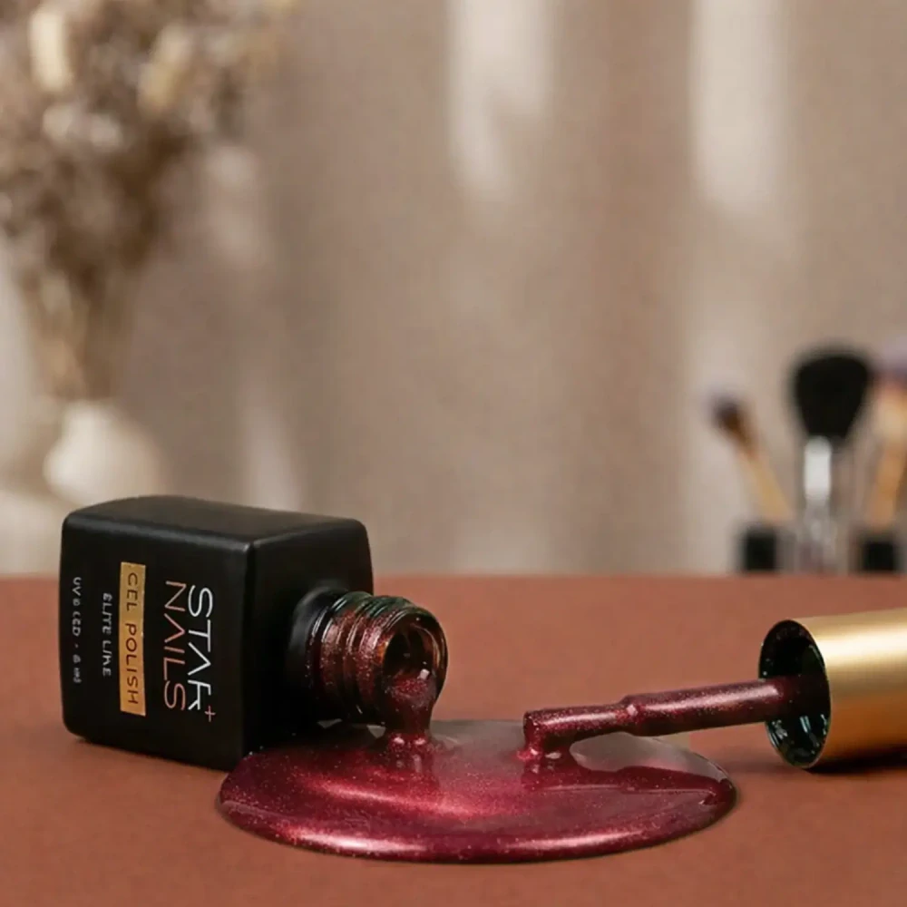 UV/LED Gel Polish Elite Line Cat Eye 6ml - 004, Orient - malinově červený gel lak