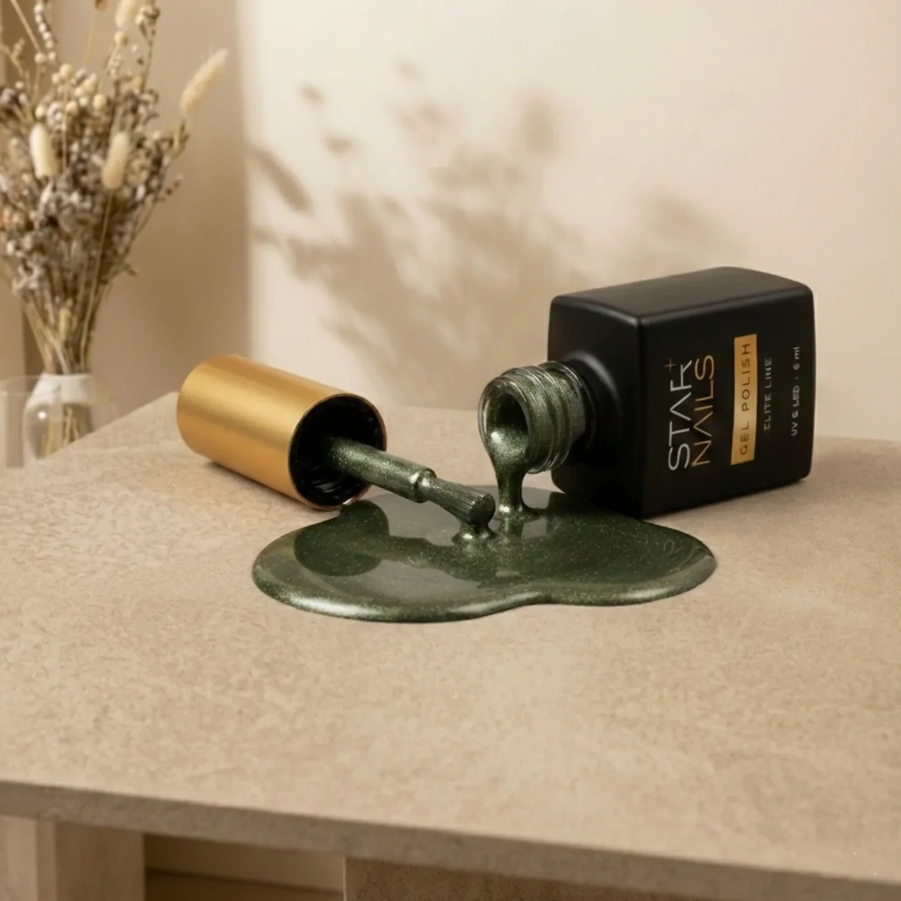 UV/LED Gel Polish Elite Line Cat Eye, 6ml - 011, Olive Mist - olivově zelený gel lak