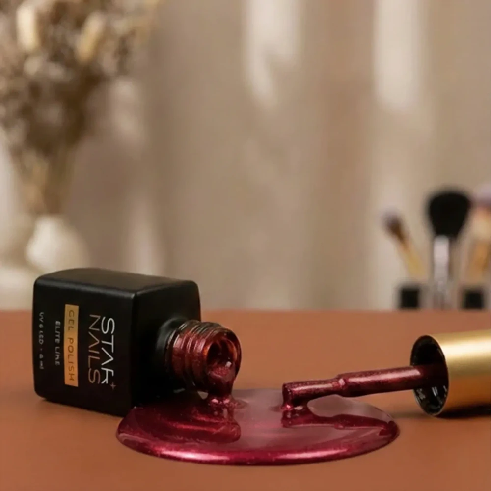 UV/LED Gel Polish Elite Line Cat Eye 6ml - 012, Ruby Flame - rubínově červený gel lak