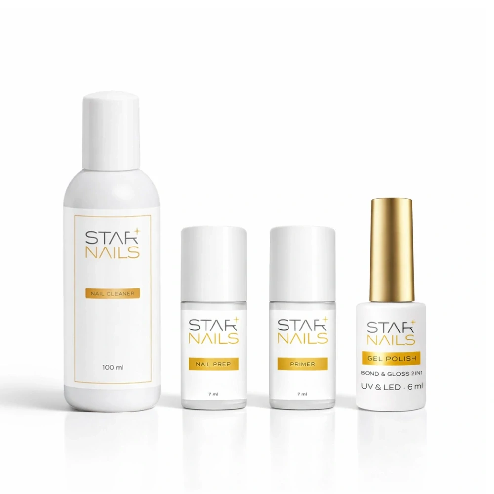 Sada STARNAILS Gel Polish Starter Set + UV/LED S11 - univerzální základ pro modeláž gel lakem s UV lampou 