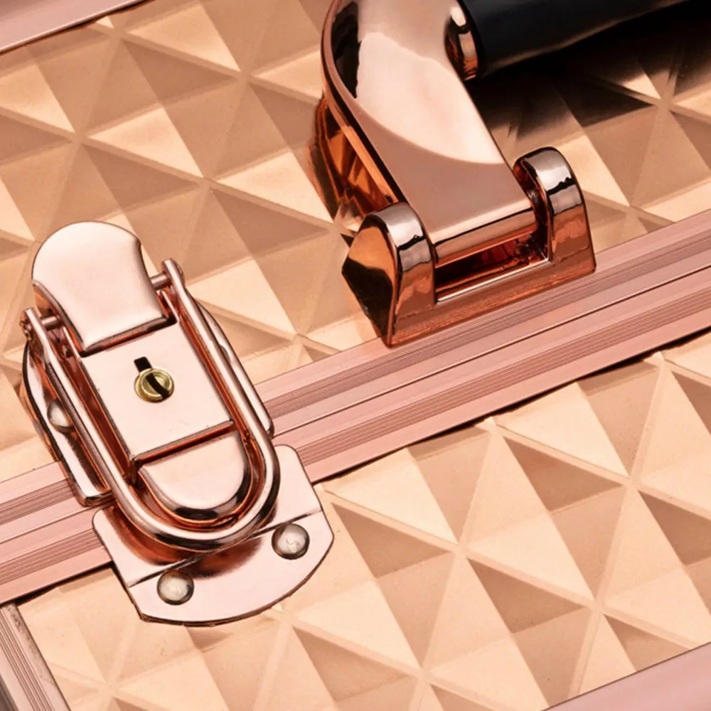 Kosmetický kufr - ROSE GOLD DIAMOND, XL