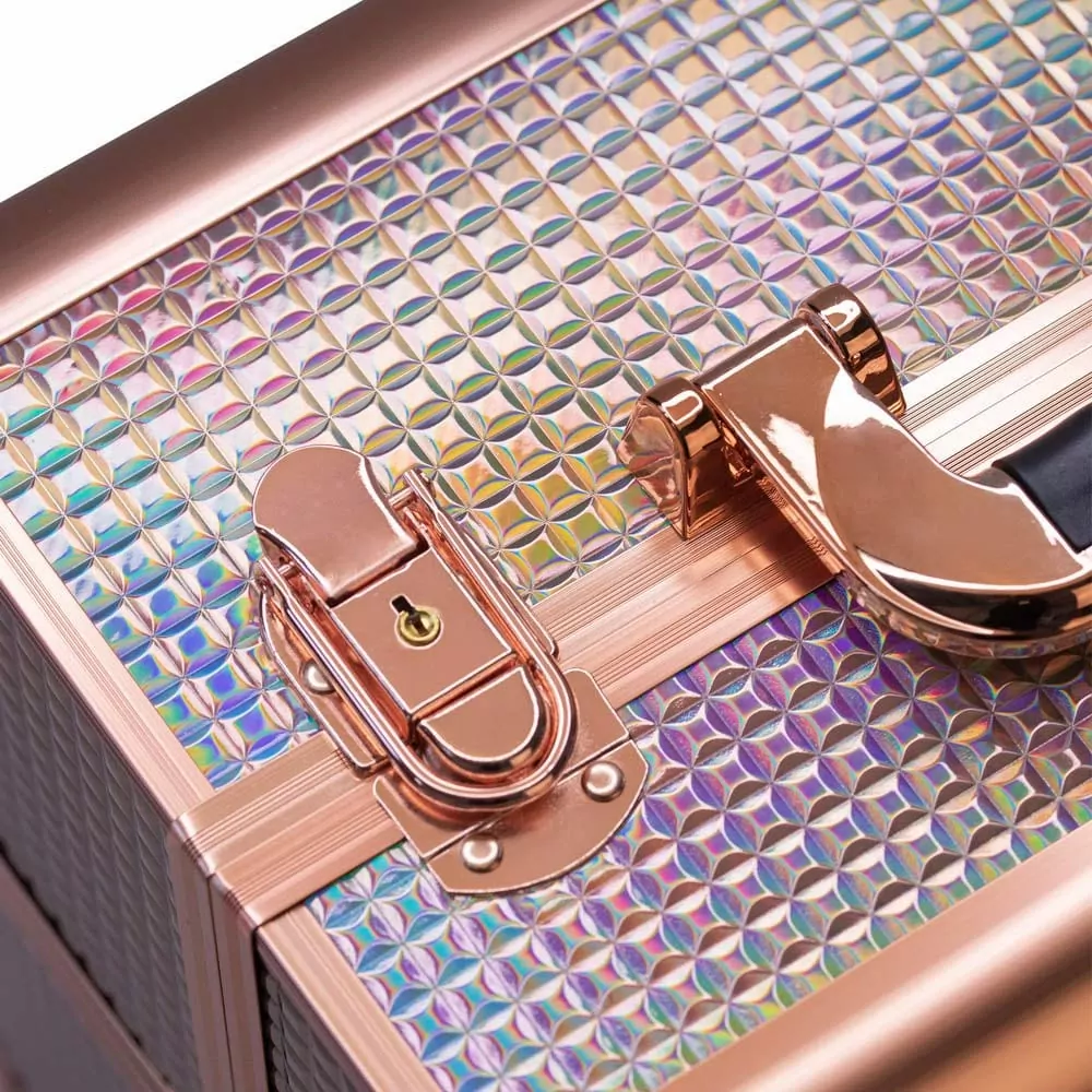Kosmetický kufr - ROSE GOLD UNICORN BLOCK, L