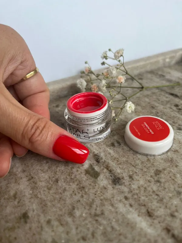 UV/LED Gel Luxury Line, 5ml, SN 034 - Torch Red - barevný gel
