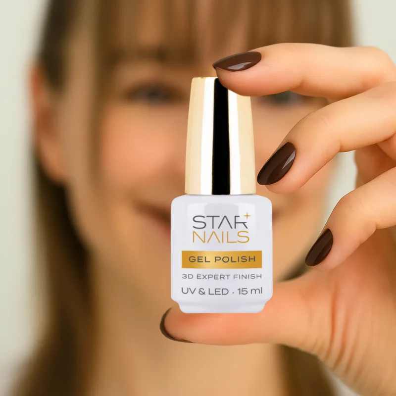 UV/LED Gel Polish 3D Expert Finish, 15ml - lesklý čirý top s 3D efektem