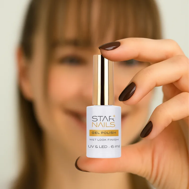 UV/LED Gel Polish Wet Look Finish, 6ml - lesklý čirý top s efektem skla