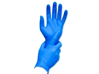 Nitrilové rukavice, bez latexu, modré (L) - 5 párů