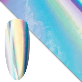 Zdobicí fólie na nehty - Holographic Silver, 100cm