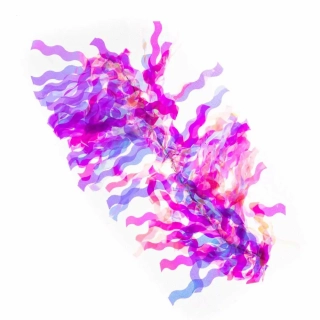 Zdobicí fóliové pásky na nehty - Wavy Pink Glass, 10cm