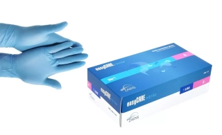 Nitrilové rukavice bez latexu, modré (S) - 50 párů