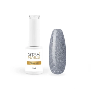 UV/LED Gel Polish Flashing Lights, 5ml - 015, Souris - platinově stříbrný gel lak