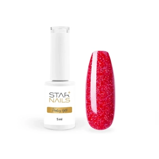 UV/LED Gel Polish Flashing Lights, 5ml - 021, Cerise - jasný karmínově červený gel lak