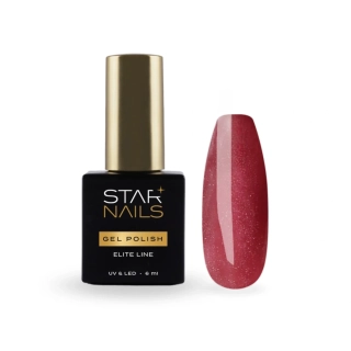 UV/LED Gel Polish Elite Line Cat Eye 6ml - 004, Orient - malinově červený gel lak