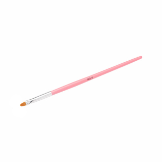 Štětec na UV gel, Natural Pink - Oval 6