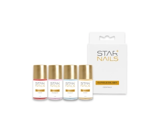 Sada STARNAILS Cuticle Oil Cocktails Set - sada 4 olejíčků na nehty