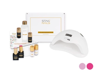 Sada STARNAILS Elite Line Starter Set Blush + UV/LED S7 - modeláž gel lakem s UV lampou