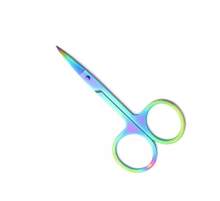 Manikúrní nůžky Multicolor, mírně zahnuté
