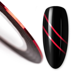 Samolepící zdobící páska na nehty Red - 1 mm