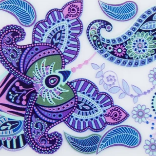 Zdobicí fólie na nehty - Blue Ornaments, 100cm