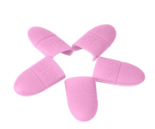 Silikonové náprstky na odstranění gel laku Pink