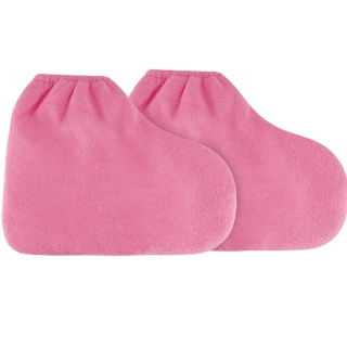 Froté návleky na nohy - růžová, 1 pár