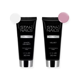 Sada STARNAILS Polygel Set White Delight & Velvet