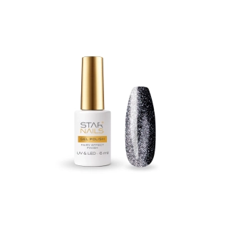 UV/LED Gel Polish Fairy Effect Finish, 6ml, 001 - Silver Aura  -  efektový závěrečný gel lak