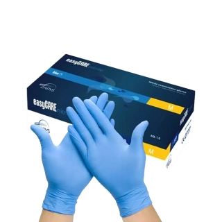 Nitrilové rukavice, bez latexu, modré (M) - 50 párů