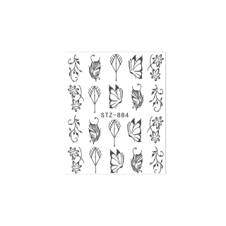 Vodolepky na nehty - Flowers STZ-884